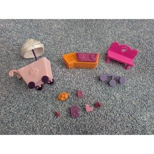 LPS Assorted Accessories Cupcake Cart Bench DJ Table